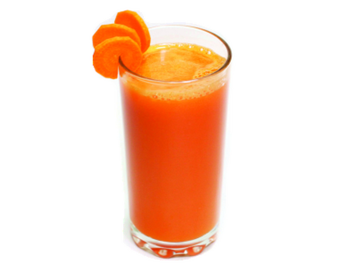 Juice carrot fresh with сreаm